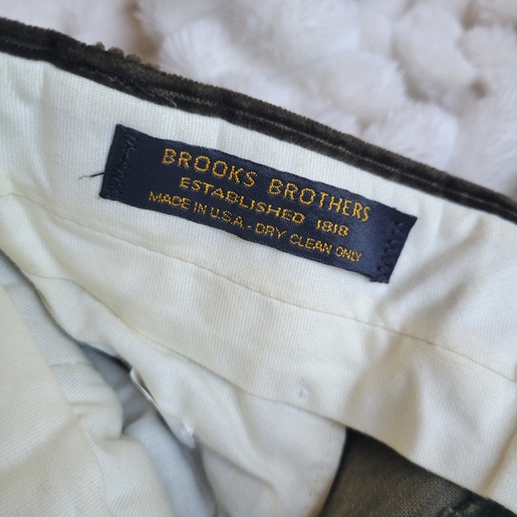 Brooks Brothers Dark Olive Corduroy Trousers - Picture 3 of 4